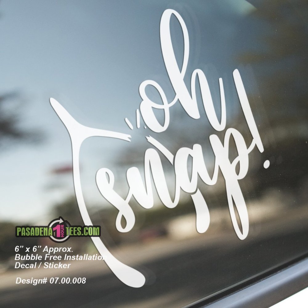 NEW 6" Oh Snap (Bubble Free Installation) Waterproof Image Cut Decal/Sticker